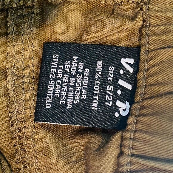 NWT VIP Elastic Waist Drawstring Jogger Cargo Pants Brown Size 5/27 - Picture 5 of 5
